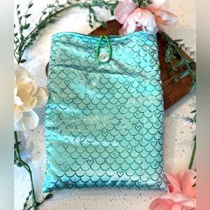Book Kindle Sleeve Bag Cover 8X10in Mermaid Metallic Fabric Padded E Reader Kids